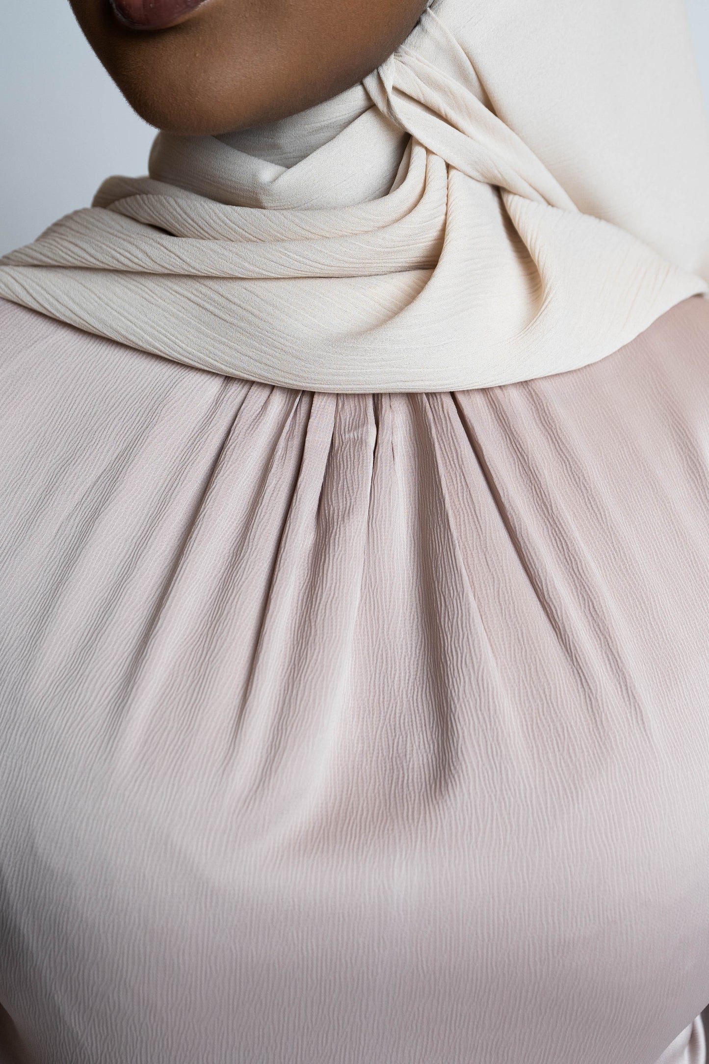 Ivory Crepe Georgette Hijab