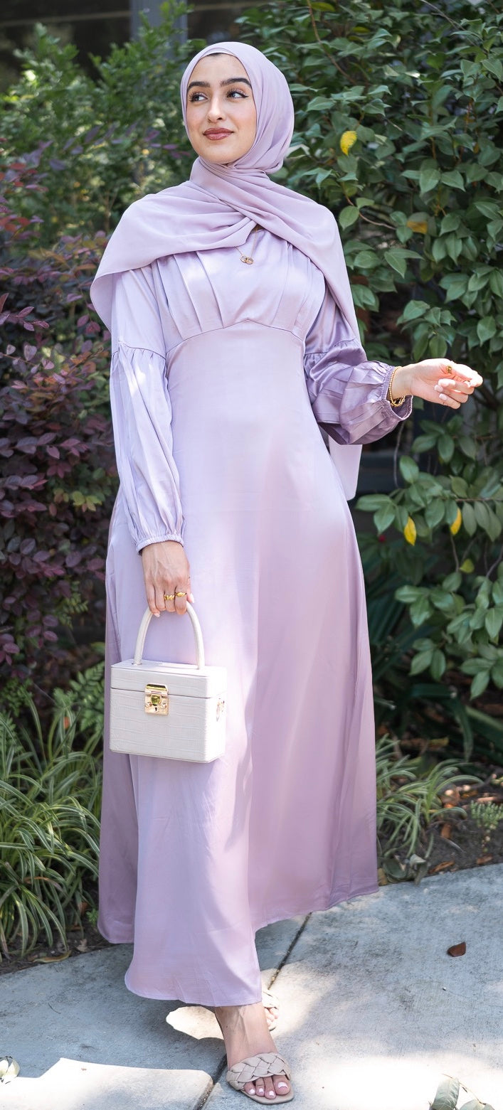 Sumaiya Tie-Back Maxi Dress-Lavender