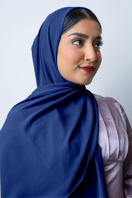 Navy Premium Chiffon Hijab