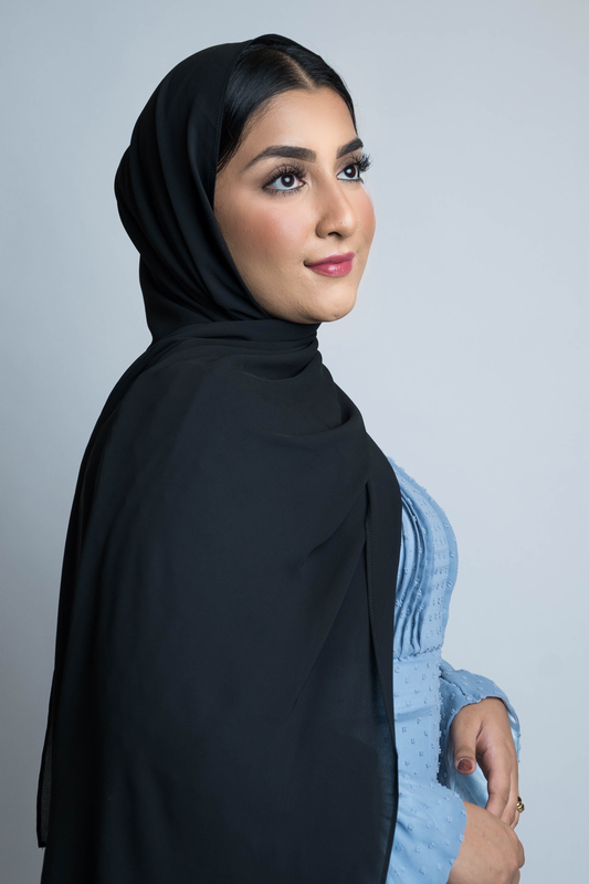 Black Premium Chiffon Hijab