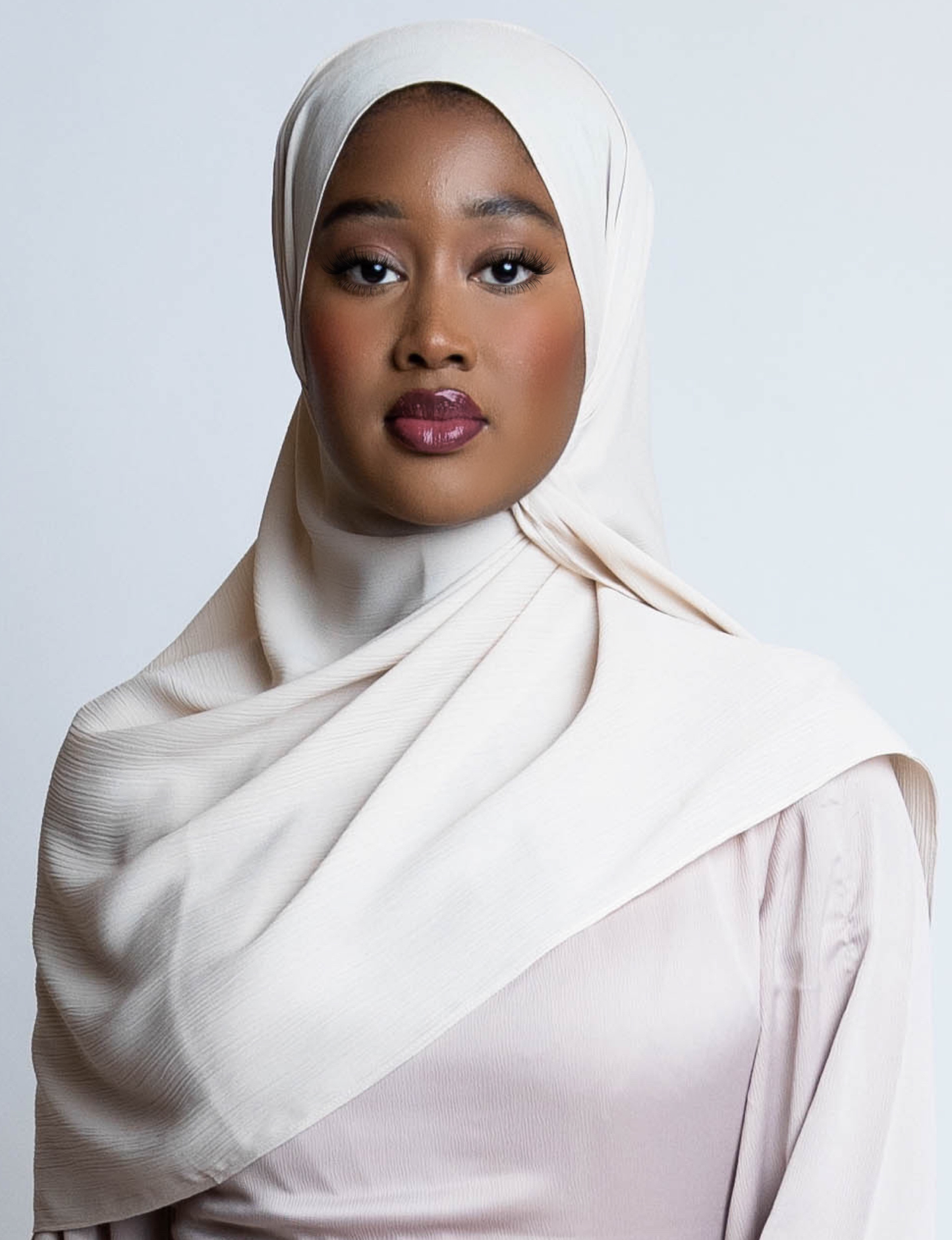 Ivory Crepe Georgette Hijab