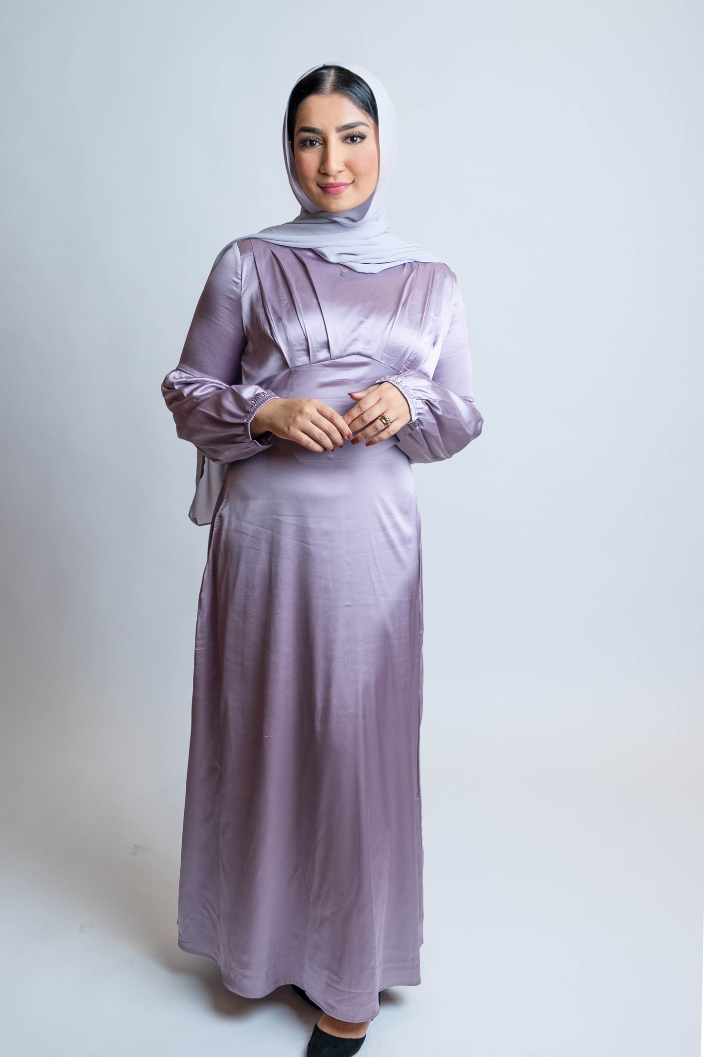 Sumaiya Tie-Back Maxi Dress-Lavender